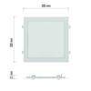 EMOS LED podhledové svítidlo NEXXO bílé, 30 x 30 cm, 25 W, neutrální bílá ZD2155