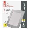 EMOS LED podhledové svítidlo NEXXO stříbrné, 17,5 x 17,5 cm, 12,5 W, teplá/neutrální bílá ZD2233