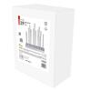 EMOS LED svícen stříbrný, 28,5 cm, 3x AA, vnitřní, teplá bílá, časovač DCAW02