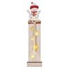 EMOS LED dekorace dřevěná - sněhulák, 46 cm, 2x AA, vnitřní, teplá bílá, časovač DCWW12