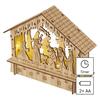 EMOS LED vánoční betlém dřevěný, 15 cm, 2x AA, vnitřní, teplá bílá, časovač DCWW34