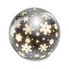 EMOS LED vánoční skleněná koule - vločky, 12 cm, 3x AA, vnitřní, teplá bílá, časovač DCLW28