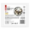 EMOS LED vánoční skleněná koule - vločky, 12 cm, 3x AA, vnitřní, teplá bílá, časovač DCLW28