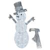 EMOS LED vánoční sněhulák ratanový, 82 cm, vnitřní, studená bílá, časovač DCFC33