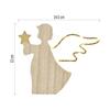 EMOS LED dekorace dřevěná - anděl, 13 cm, 2x AAA, vnitřní, teplá bílá, časovač DCWW43