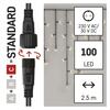 EMOS Standard LED spojovací vánoční řetěz – rampouchy, 2,5 m, venkovní, teplá bílá D1CW01