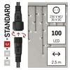 EMOS Standard LED spojovací vánoční řetěz – rampouchy, 2,5 m, venkovní, studená bílá D1CC01