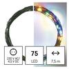 EMOS LED vánoční nano řetěz zelený, 7,5 m, venkovní i vnitřní, multicolor, časovač D3AM02