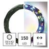 EMOS LED vánoční nano řetěz zelený, 15 m, venkovní i vnitřní, multicolor, časovač D3AM03