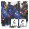 EMOS LED vánoční řetěz – ježek, 12 m, venkovní i vnitřní, multicolor, časovač D4BM03