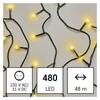 EMOS LED vánoční cherry řetěz – kuličky, 48 m, venkovní i vnitřní, teplá bílá, časovač D5AW05