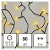 EMOS LED vánoční cherry řetěz - kuličky, 8 m, venkovní i vnitřní, teplá bílá, programy, časovač D5AW22