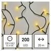 EMOS LED vánoční cherry řetěz - kuličky, 20 m, venkovní i vnitřní, teplá bílá, programy,časovač D5AW23