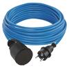 EMOS Počasí odolný prodlužovací kabel 10 m / 1 zásuvka / modrý / silikon / 230 V / 1,5 mm2 P01410W