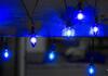 LED VENKOVNÍ souprava Šiška modrá, možnost prodloužení, černá kabeláž + napájecí trasformátor