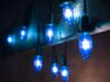 LED VENKOVNÍ souprava Šiška modrá, možnost prodloužení, černá kabeláž + napájecí trasformátor