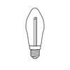 Adventní svícen 2262-210 dřevěný bílý, 7x34V/0,2W LED Filament červený