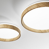 Stropní LED svítidlo Madera, dřevo, 22 W, 3520 lm, CCT, 38x8,3 cm