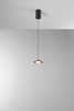 Závěsné LED svítidlo Atreo hnědo-béžový kov/hliník, 6 W, 3000 K, průměr 13 x 200 cm