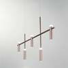 Závěsné LED svítidlo CANDLE bronz, 35 W, 3600 lm, 4000 K, 120x19,1x125 cm