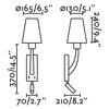 FARO REM nástěnná lampa, starozlatá/bílá, se čtecí lampičkou
