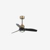 FARO JUST FAN XS LED, starozlatá/černá, stropní ventilátor 81cm