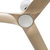 FARO HEYWOOD L stropní ventilátor, bílá/světlé dřevo s DC motorem
