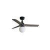 FARO KLIM S stropní ventilátor, černá/ořech DC E27