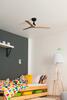 FARO KLIM S stropní ventilátor, černá/světlý dub DC