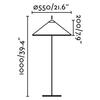 FARO SAIGON šedá/bílá stojací lampa 1M R55