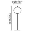 FARO SAIGON šedá/bílá stojací lampa 1M R45