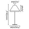 FARO SAIGON šedá/bílá stojací lampa 1M T70