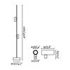 FARO CLAP 1266 stojací lampa, černá 2x6W 3000K 38st.