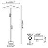 FARO CLAP 1266 stojací lampa, černá 2x6W 3000K 38st. se stínítkem