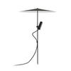 FARO CLAP 630 lampa se zápichem, černá 6W 3000K 38st. se stínítkem 24V