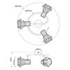 GLOBO PRISKA 54017-3M Stropní svítidlo
