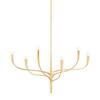 HUDSON VALLEY závěsné svítidlo LABRA ocel zlatá E14 6x60W 9606-VGL-CE