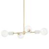 HUDSON VALLEY závěsné svítidlo ASIME ocel staromosaz E27 4x40W H120704-AGB-CE