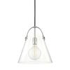 HUDSON VALLEY závěsné svítidlo KARIN ocel/sklo nikl/čirá E27 1x60W H162701L-PN-CE
