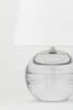 HUDSON VALLEY stolní lampa NICOLE křišťál/textil nikl/bílá E14 1x8W HL310201-PN-CE
