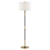 HUDSON VALLEY stojací lampa BOWERY mosaz/textil starobronz/bílá E27 1x20W L3724-AOB-CE