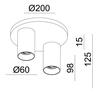 Deko-Light stropní přisazené svítidlo - Can Tilt kulaté, 2x 7,5 W GU10, černá 348254