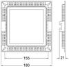 Light Impressions Deko-Light stropní vestavné svítidlo LED Panel Square 15 36-37V DC 13,00 W 4000 K 1130 lm 180 mm stříbrná 565159