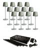 Deko-Light nabíjecí svítidlo LED sada Canis Gastro L zelená 12ks + nabíjecí základna 620240