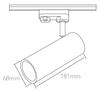 Deko-Light kolejnicový systém 3-fázový 230V Pleione Focus I 100-277V AC/50-60Hz 15,00 W 3000 K bílá 181 mm  707069