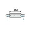 Deko-Light kolejnicový systém 3-fázový 230V D Line elektrické prodlužovací spojení možnost napájení levé-pravé 220-240V AC/50-60Hz bílá RAL 9016 166  710042