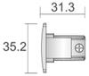 Deko-Light kolejnicový systém 3-fázový 230V D Line koncovka bílá RAL 9016 31,3  710066