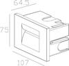 VÝPRODEJ VZORKU Deko-Light KapegoLED vestavné svítidlo do zdi Yvette I A 220-240V AC/50-60Hz 5,00 W 3000 K 75 lm 107 mm antracit 763004