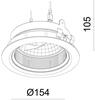 Deko-Light stropní vestavné svítidlo Tura osazení QR 111 12V AC/DC G53 / QR111 1x max. 75,00 W bílá  850104
