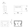 Light Impressions Reprofil koncovka H-AU-01-10 sada 2 ks šedá 16 mm 979001